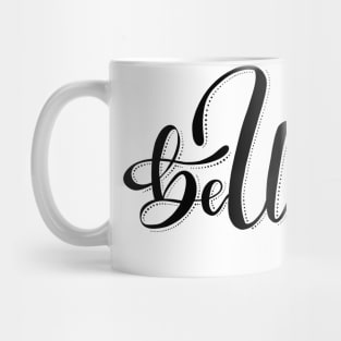 Hand Lettered Be Unique with Star Mug